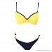 Summer 3pcs Bikini Set Women,Women's Push Up Padded Ruched Bikinis Top Thong Bottoms with Boyshorts Swimsuit Yellow B07NVJFTDM
